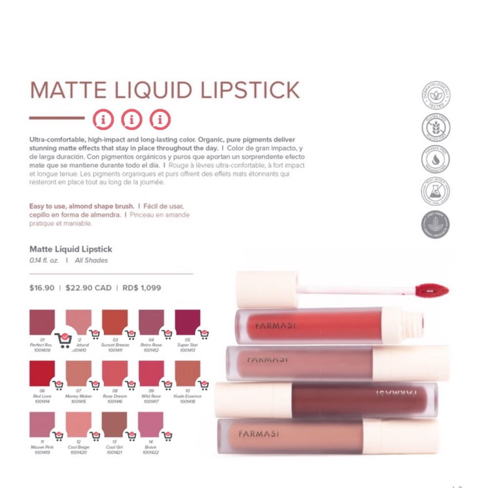 Farmasi Matte Liquid lipstick